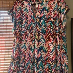 Scarlett Multicolor Chevron Women's Blouse